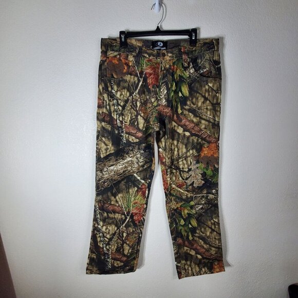 Mossy Oak Mens Camo 5-Pocket Pants 36/32 Break-Up Country Print 100% Cotton Dura - Picture 6 of 11